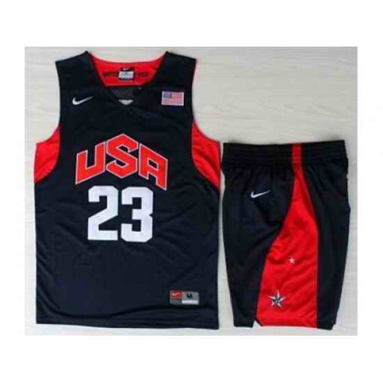 USA Basketball #23 Kyrie Irving Blue Jersey & Shorts Suit
